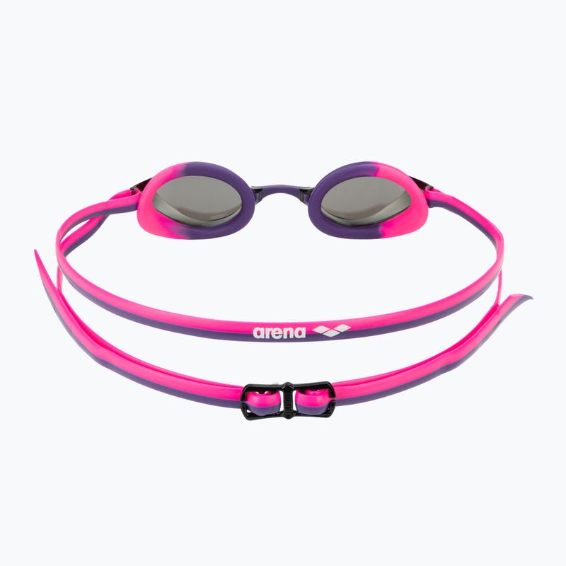 Children's swim goggles arena Python Mirror Jr silver/shocking pink/plum 4