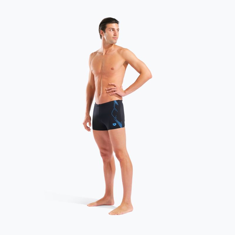 Men's swim boxers arena Graphic Swim Short black/turquoise 6