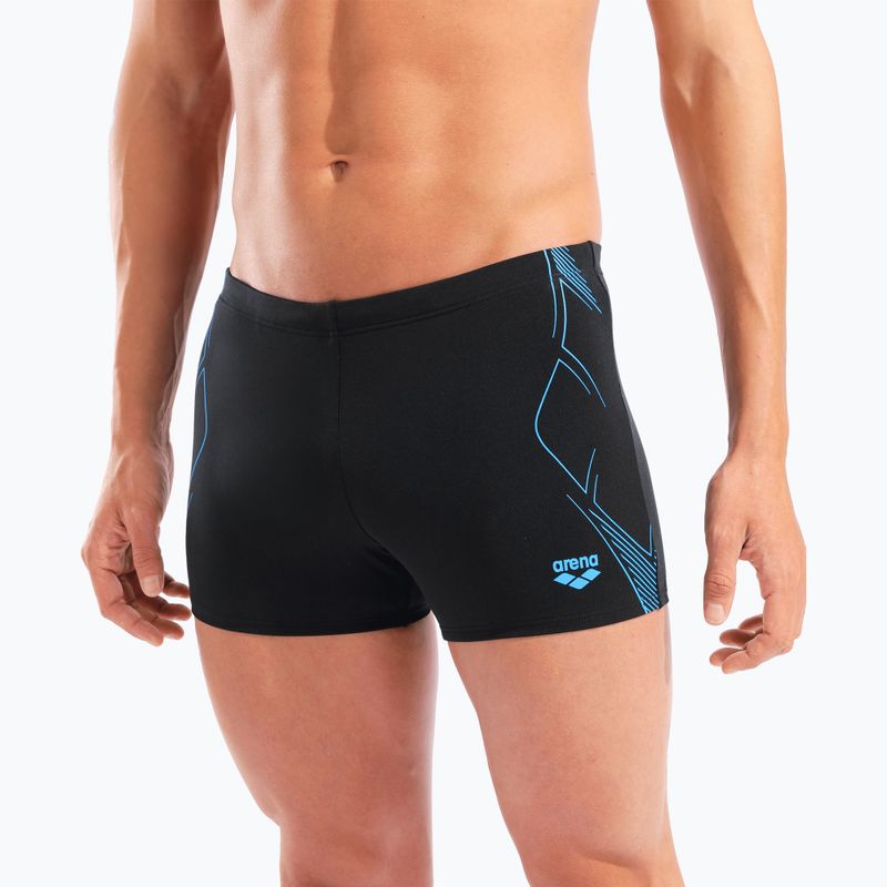 Men's swim boxers arena Graphic Swim Short black/turquoise 8