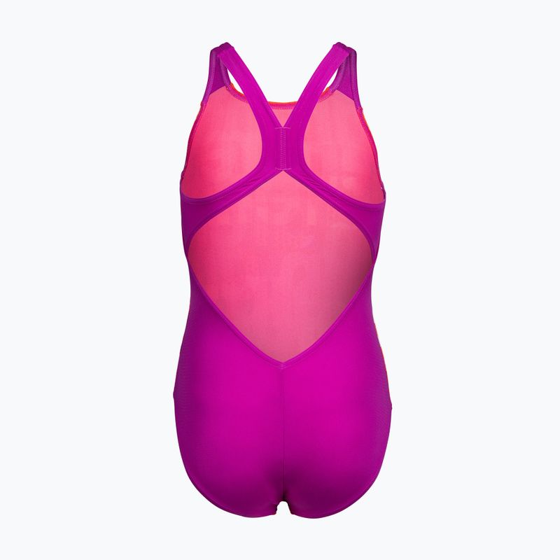 Children's one-piece swimsuit arena Multi Colours V Back pink multi/very fuchsia 3