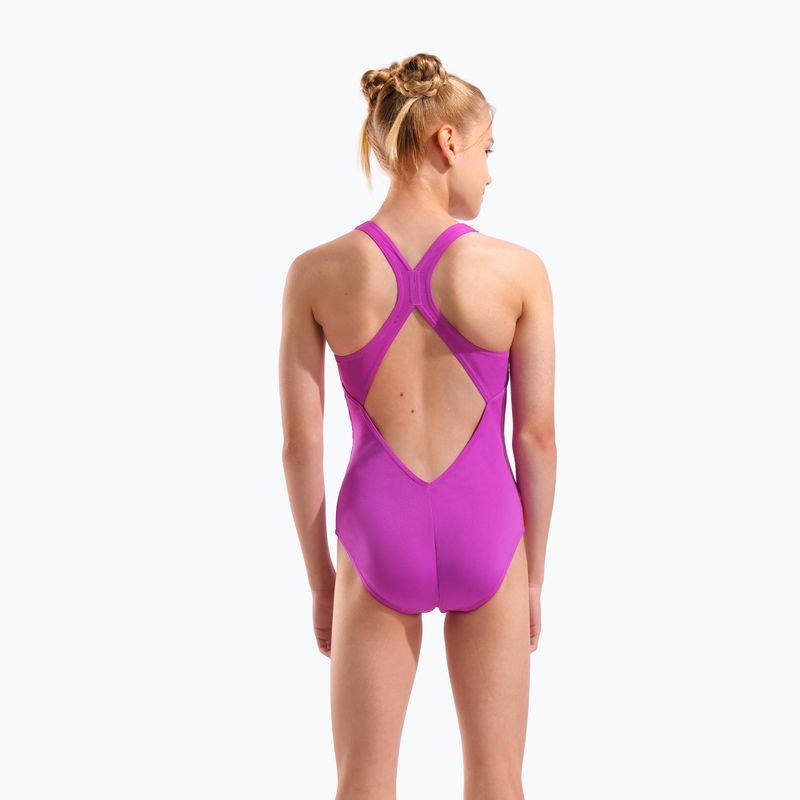 Children's one-piece swimsuit arena Multi Colours V Back pink multi/very fuchsia 7