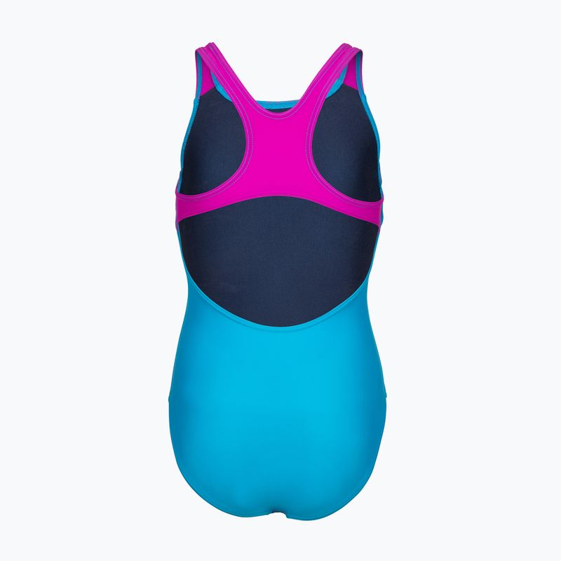 Children's one-piece swimsuit arena Kikko Swim Pro Back turquoise/very fuchsia 2