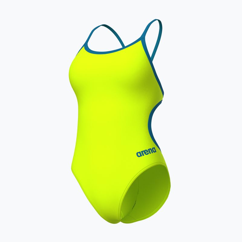 Ladies' one-piece swimsuit Arena Lace Back Solid artic lime/blue cosmo 3