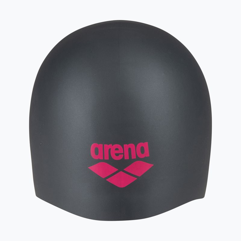Swim cap arena Long Hair asphalt/pink 3