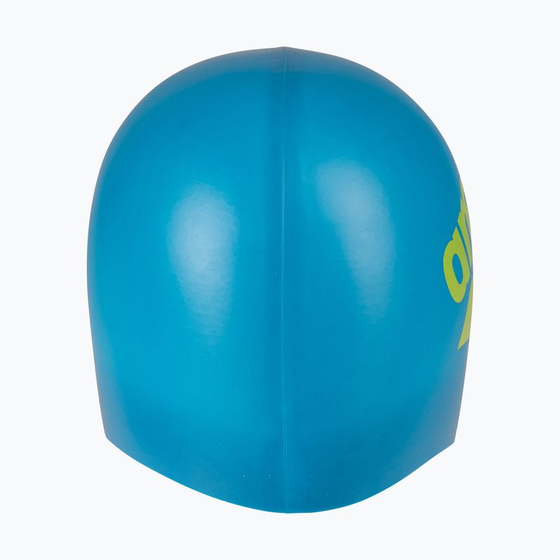 Swim cap arena Big Logo blue cosmo/artic lime 5