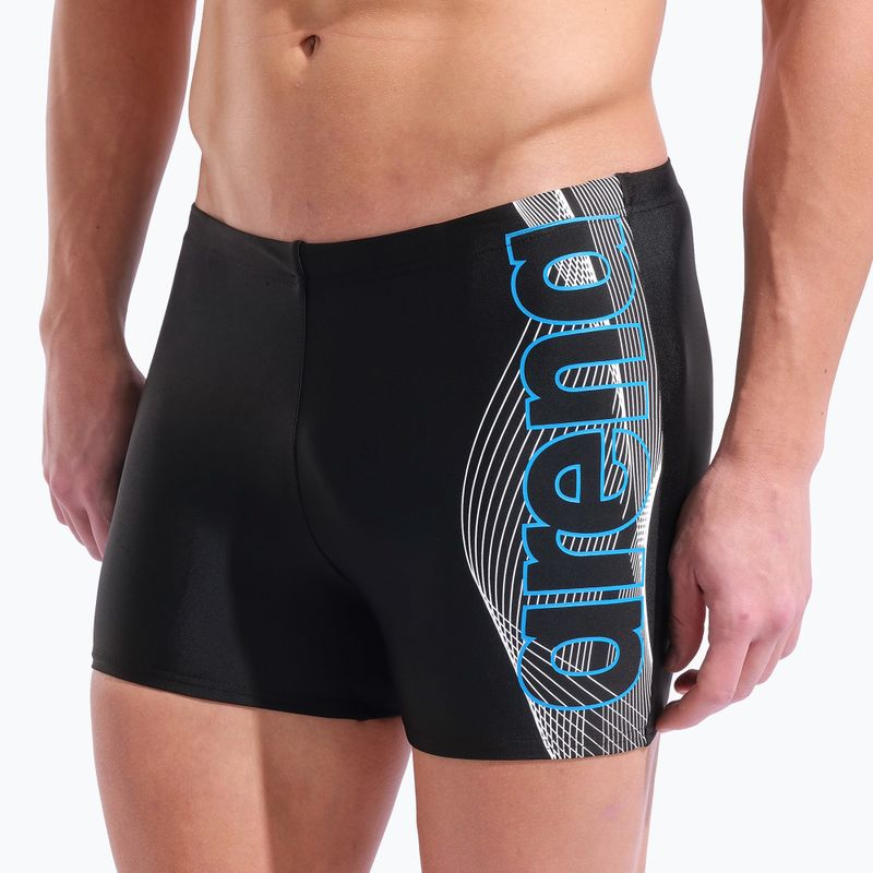 Men's swim boxers arena Basic Swim Short black/turquoise 8