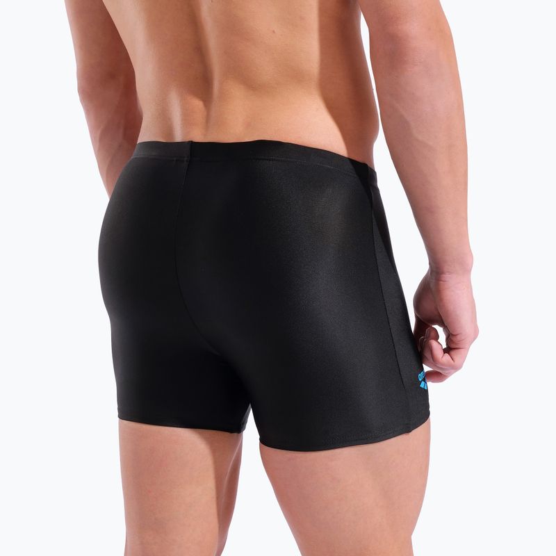Men's swim boxers arena Basic Swim Short black/turquoise 9