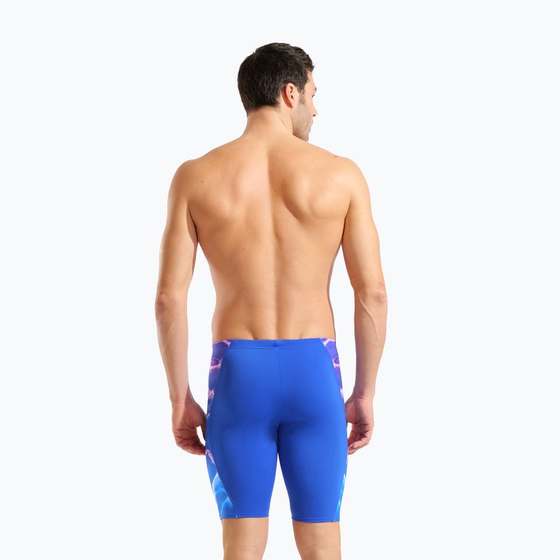 Men's swim jammers arena Earth Swim Jammer neon blue/neon blue multi 7