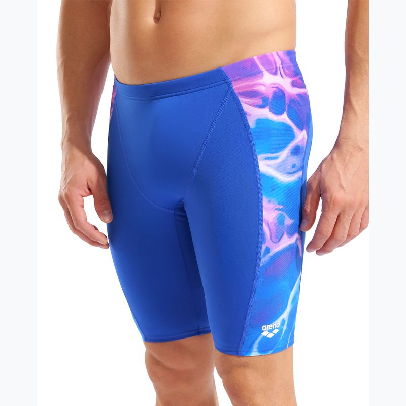 Men's swim jammers arena Earth Swim Jammer neon blue/neon blue multi 8