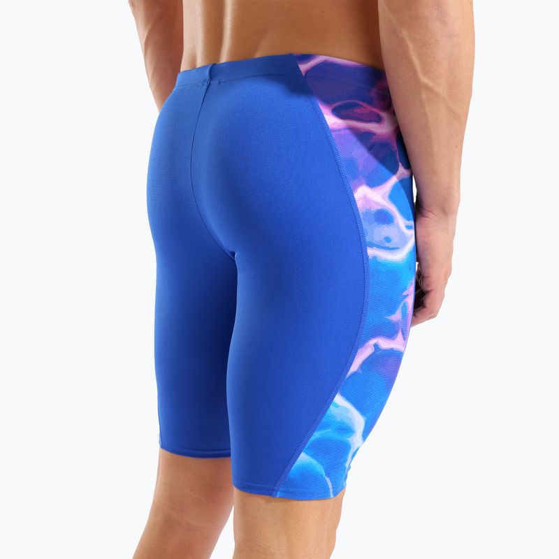 Men's swim jammers arena Earth Swim Jammer neon blue/neon blue multi 9