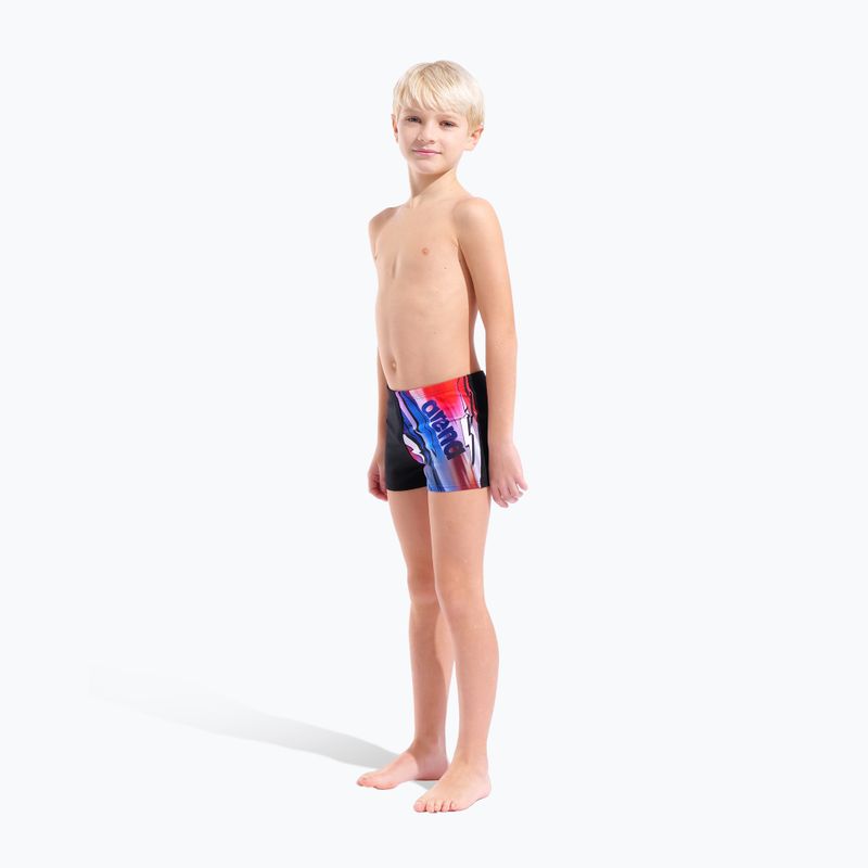 Boys' swim boxers arena Loud Swim Short black/multi 2