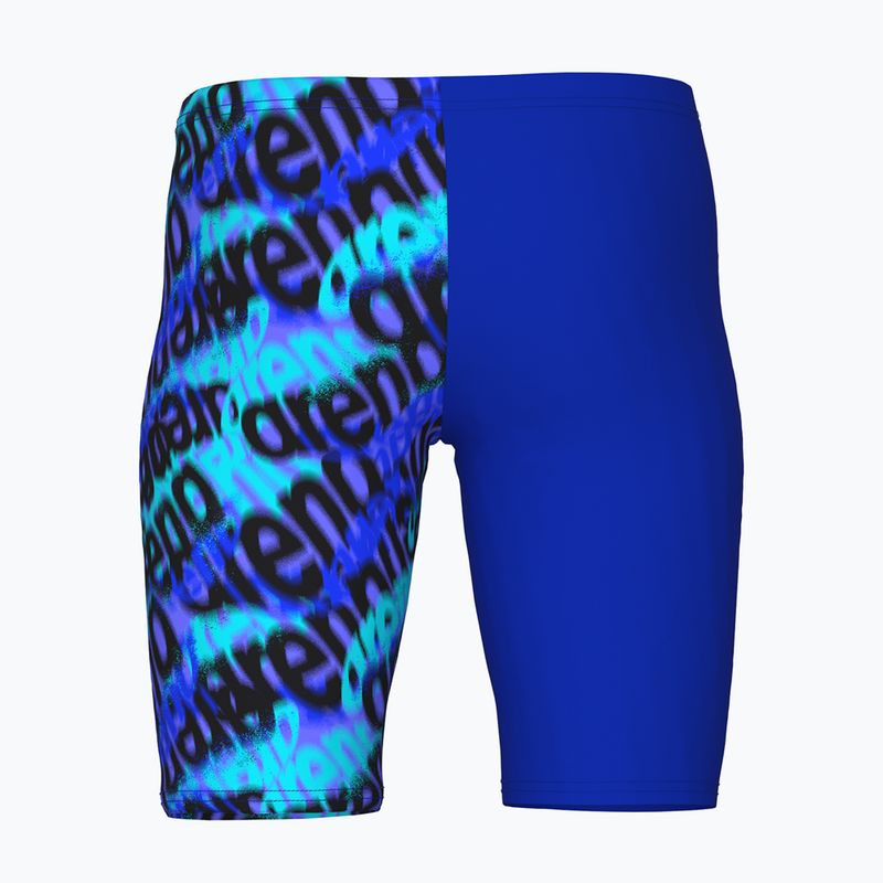 Kids' jammers arena Crowded Swim Jammer neon blue/neon blue multi 2