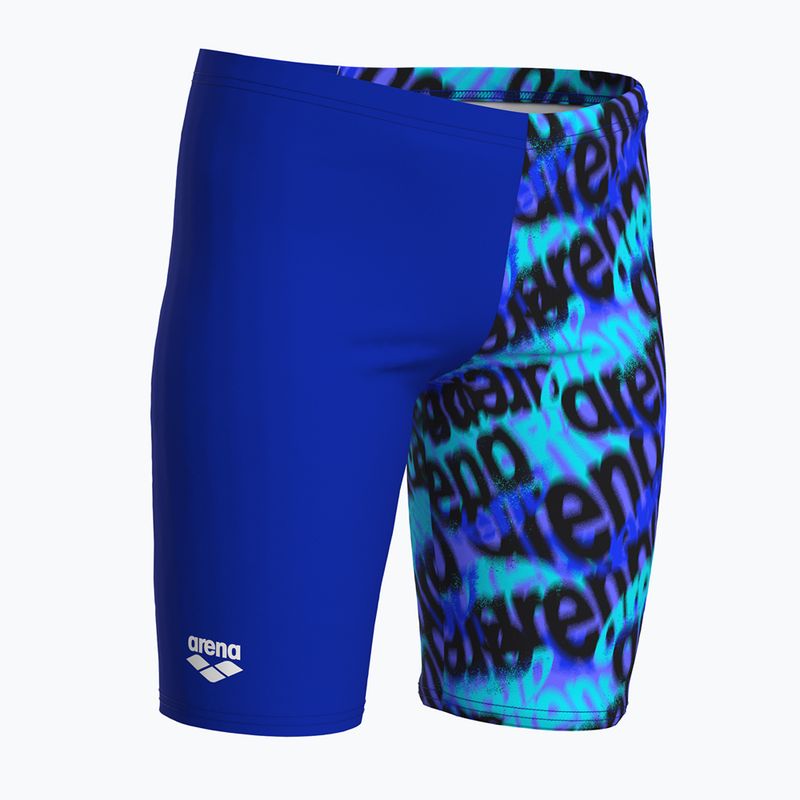 Kids' jammers arena Crowded Swim Jammer neon blue/neon blue multi 4