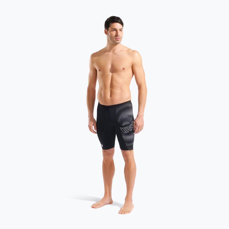 Men's swim jammers arena Distortion Swim Jammer black/white 2