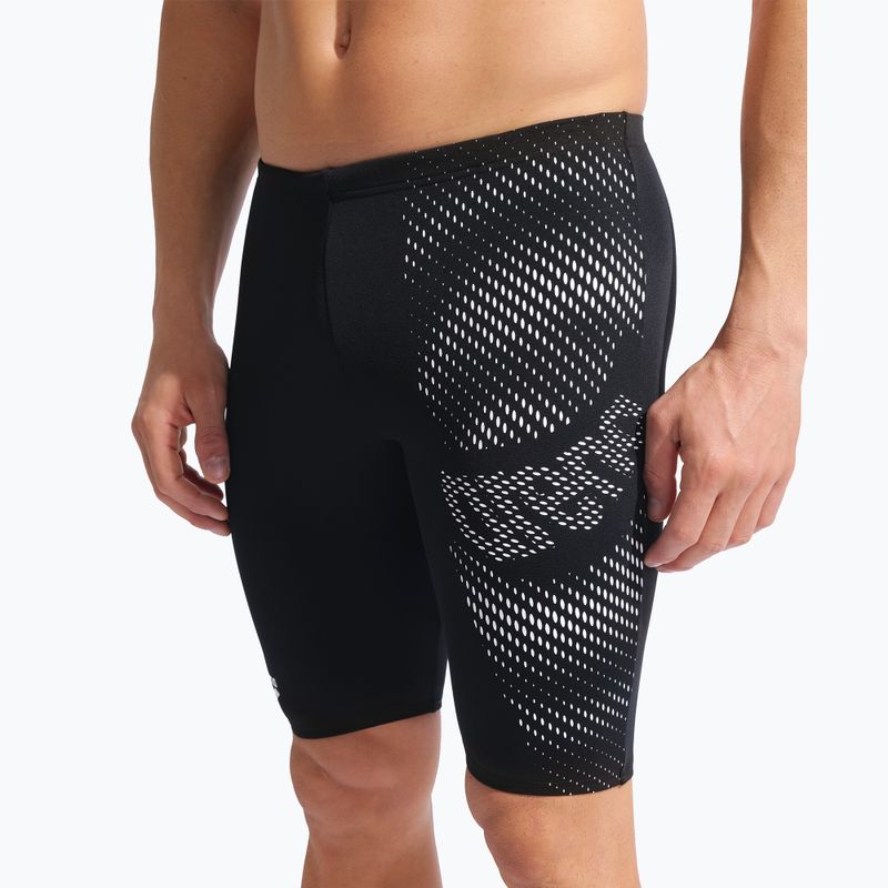 Men's swim jammers arena Distortion Swim Jammer black/white 4