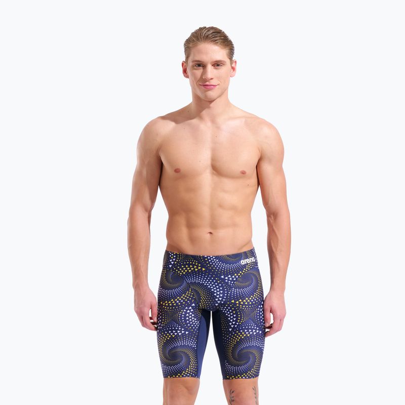 Men's swim jammers arena Fireflow Swim Jammer navy/tteam navy yellow 5