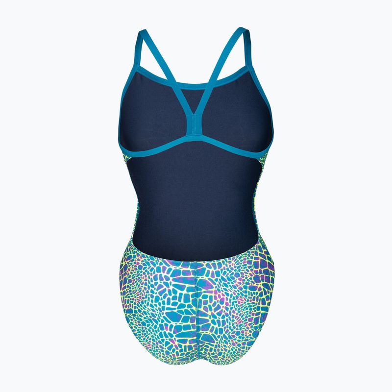 Ladies' one-piece swimsuit arena Snake Skin Challenge blue cosmo multi/blue cosmo 2