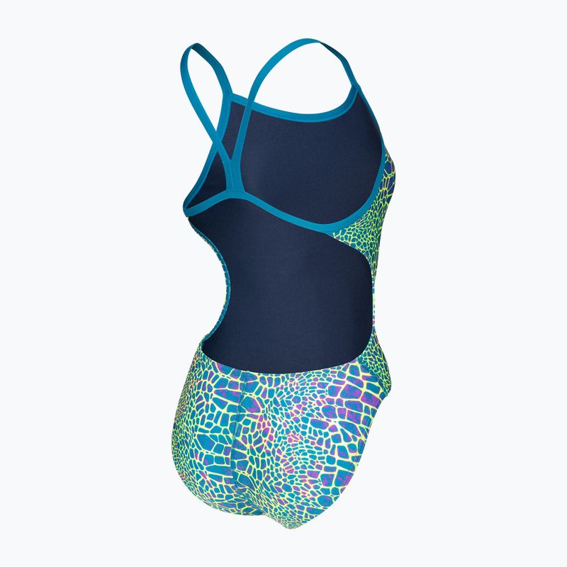 Ladies' one-piece swimsuit arena Snake Skin Challenge blue cosmo multi/blue cosmo 4