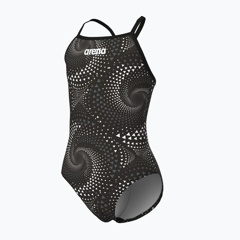 Children's one-piece swimsuit arena Fireflow Lightdrop Back black/team black 3