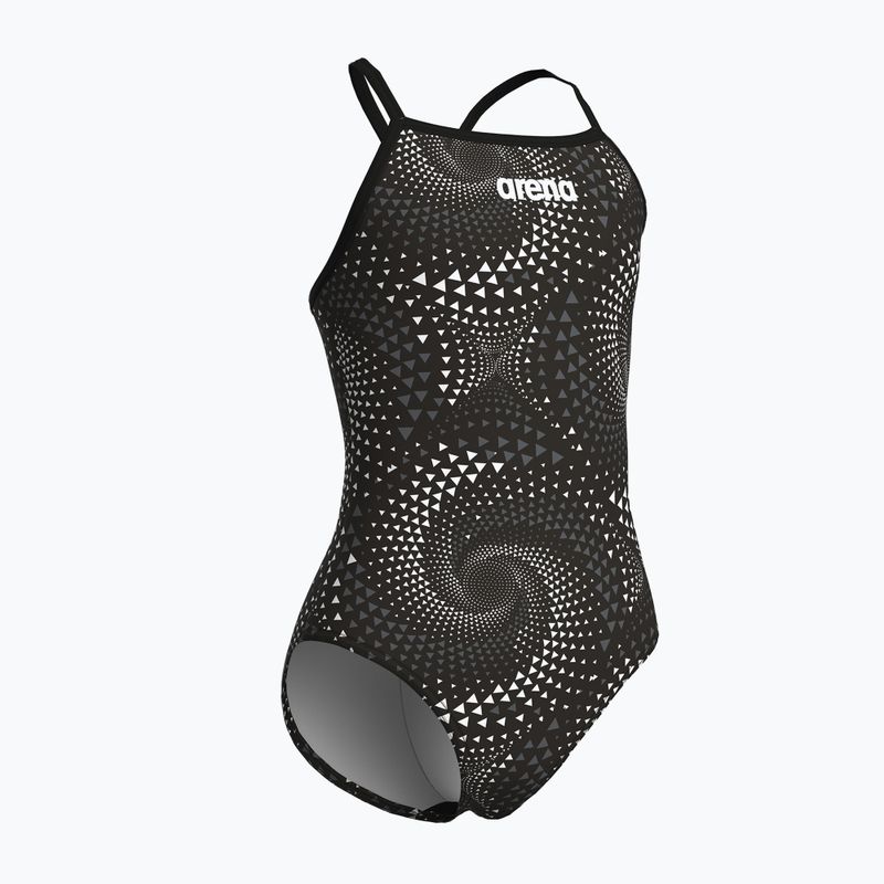 Children's one-piece swimsuit arena Fireflow Lightdrop Back black/team black 4