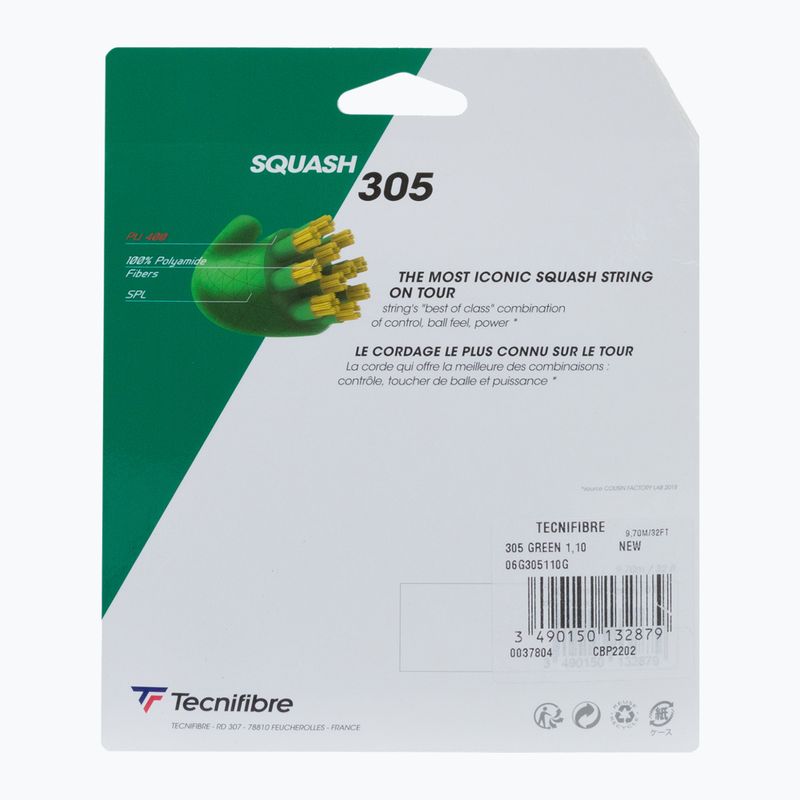 Tecnifibre squash string 305 Set 10 m green 06G305110V 2