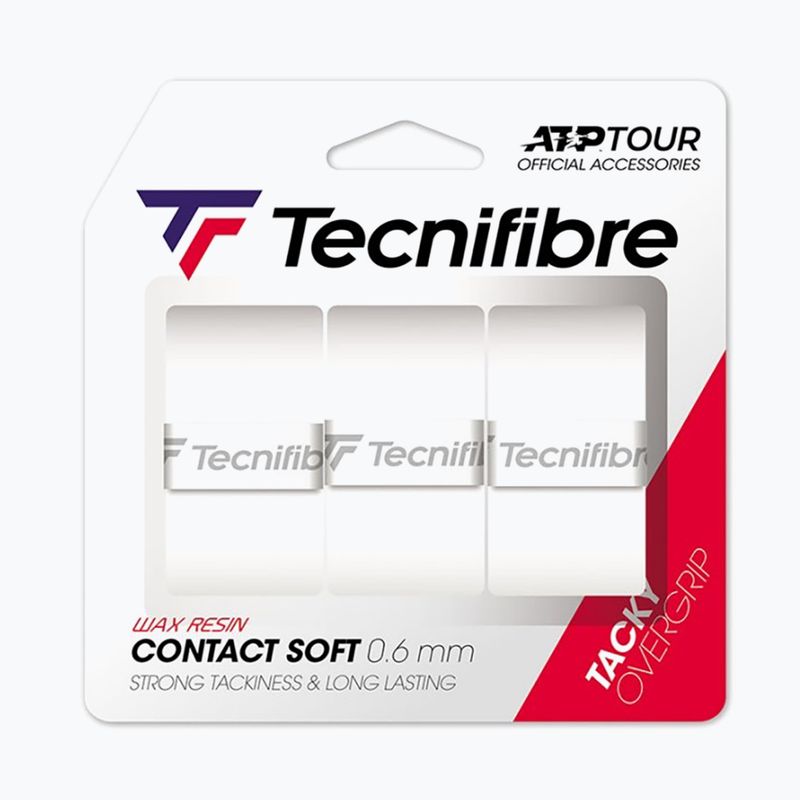 Tecnifibre Contact Soft tennis racket wraps 3 pcs white 52ATPCONSO