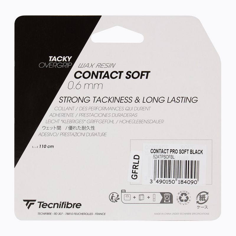 Tennis racket wraps Tecnifibre Contact Soft 12 pcs. black 2