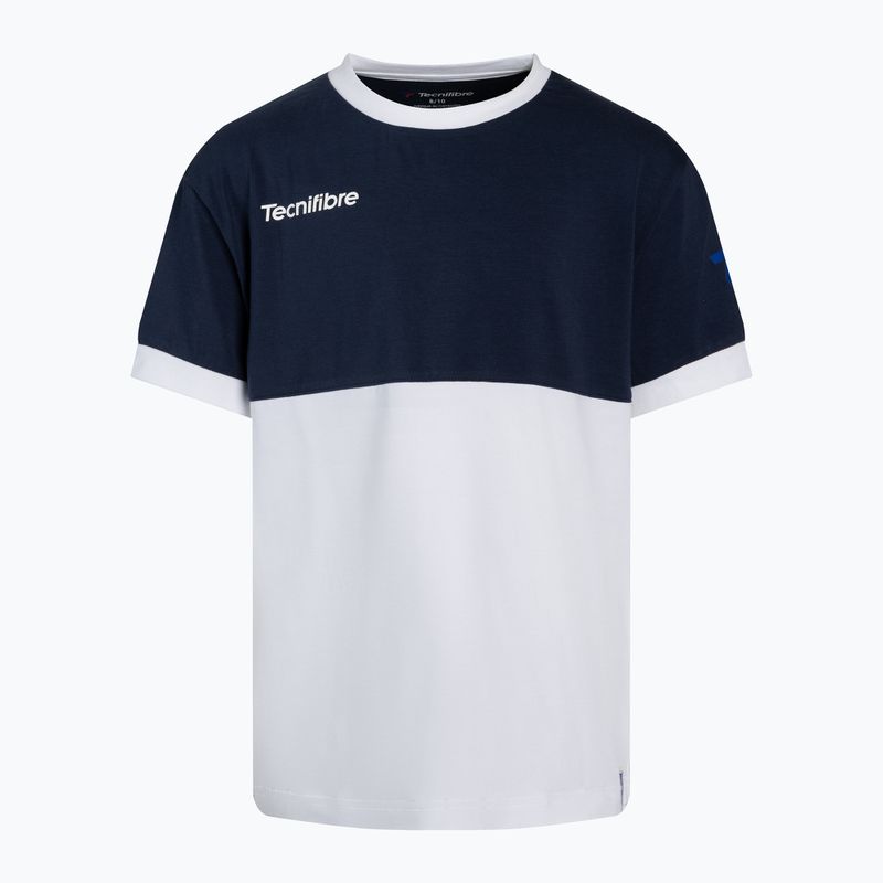 Tecnifibre Stretch white and blue children's tennis shirt 22F1ST F1