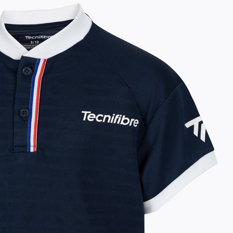 Children's tennis shirt Tecnifibre Polo blue 22F3PO F3 3