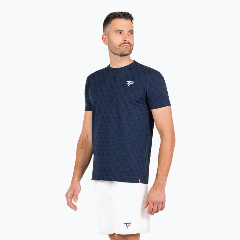 Men's tennis shirt Tecnifibre Graphic Tee Stretch merine