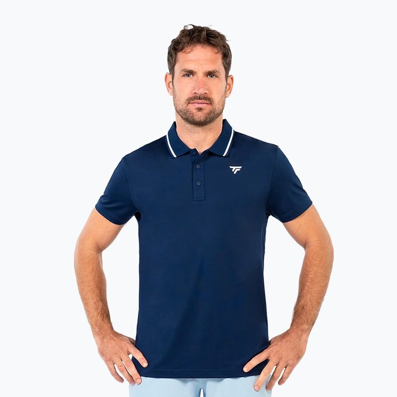 Men's tennis polo shirt Tecnifibre Team Tech Polo navy blue