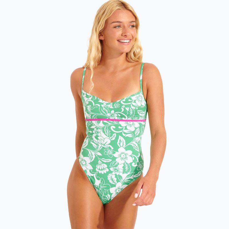 Women's one-piece swimsuit Banana Moon Rosalia Oceaneye vert