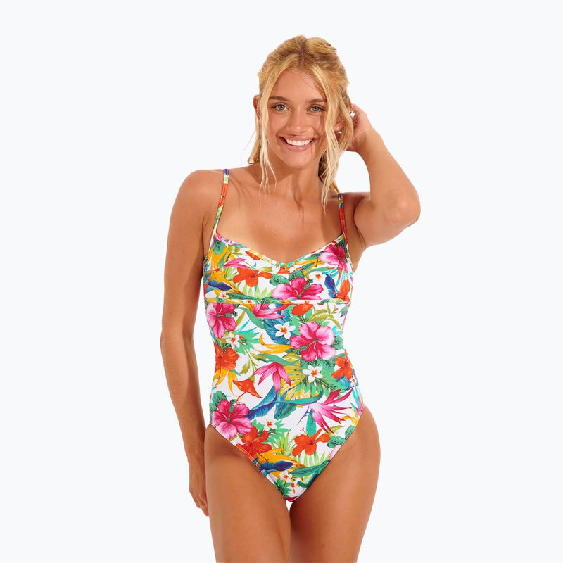 Women's one-piece swimsuit Banana Moon Rosalia Feliciano blanc 5