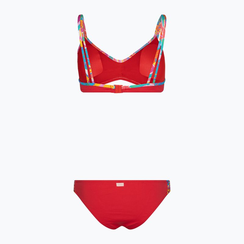 Women's two-piece swimsuit Banana Moon Tyezumma Watercolor rouge 3