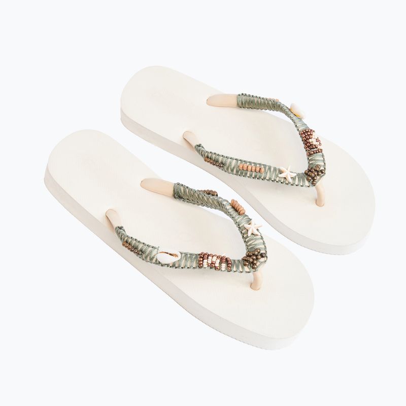 Banana Moon Luceros Tahuata ecru damsie flip flops 8