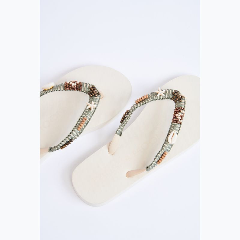 Banana Moon Luceros Tahuata ecru damsie flip flops 9