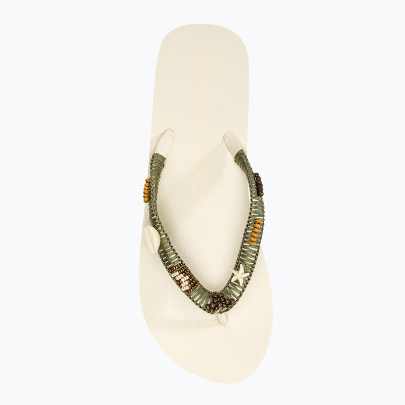 Banana Moon Luceros Tahuata ecru damsie flip flops 5