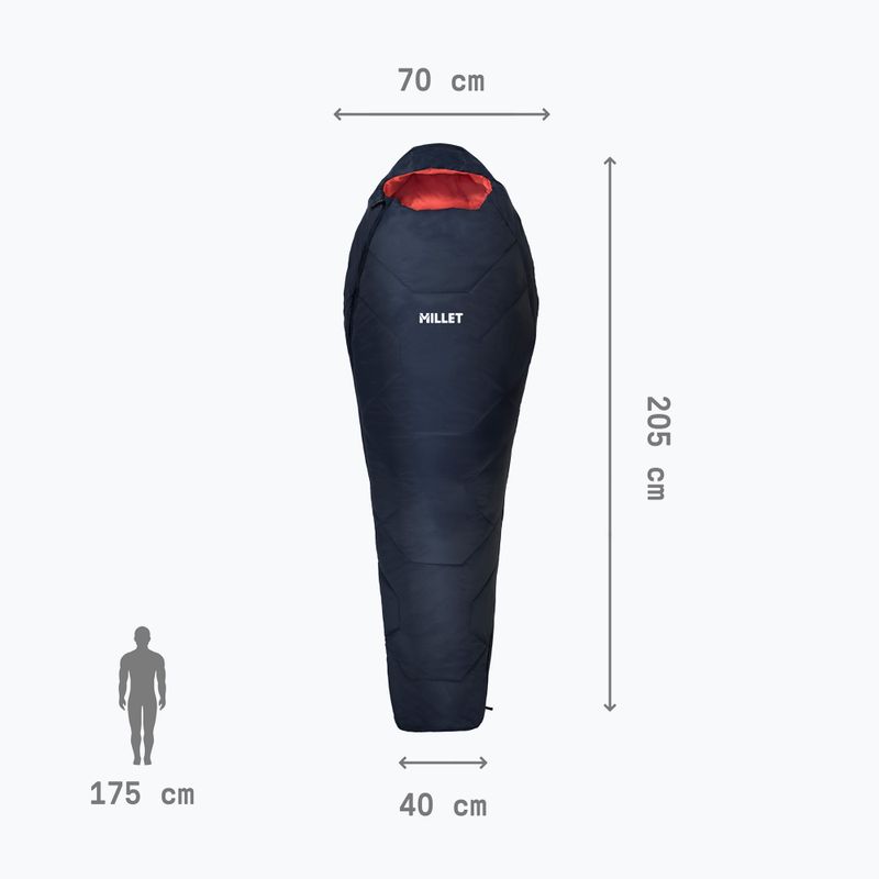 Millet Baikal 750 women's sleeping bag right saphir 4
