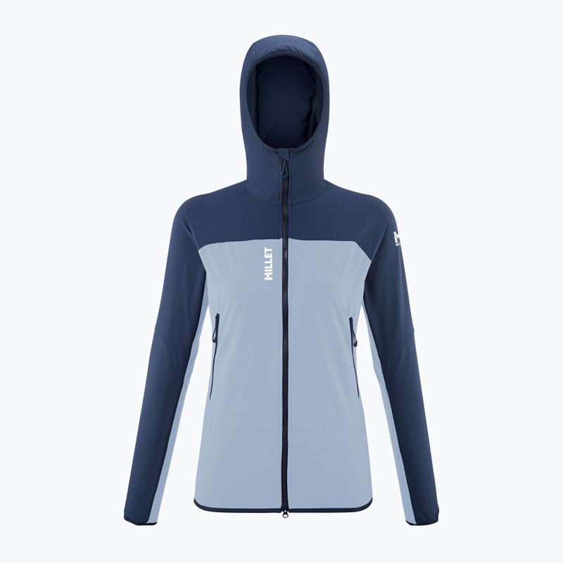 Women's softshell jacket Millet Fusion XCS Hoodie iceberg/saphir