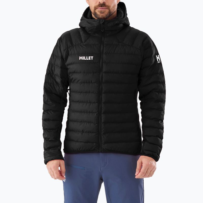 Men's insulated jacket Millet Fitz Roy Warm Hoodie black