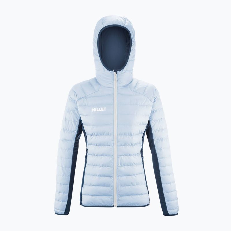 Women's insulated jacket Millet Fitz Roy Warm Hoodie iceberg/ dark denim