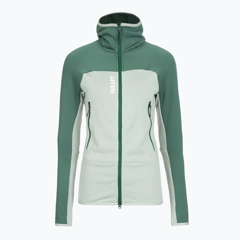 Women's Millet Fusion Grid Hoodie seaweed/bottle sweatshirt