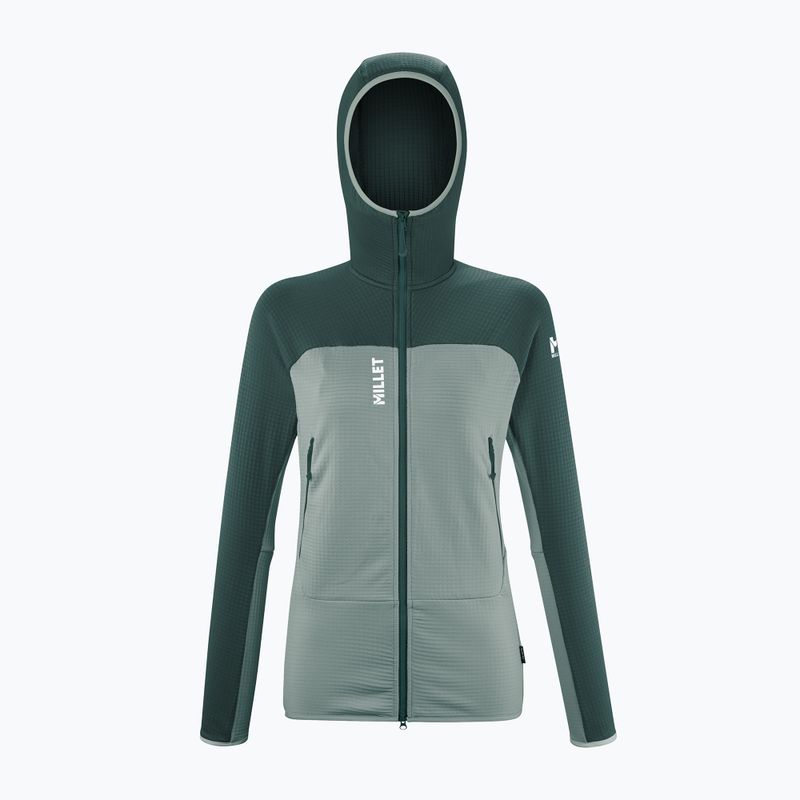 Women's Millet Fusion Grid Hoodie seaweed/bottle sweatshirt