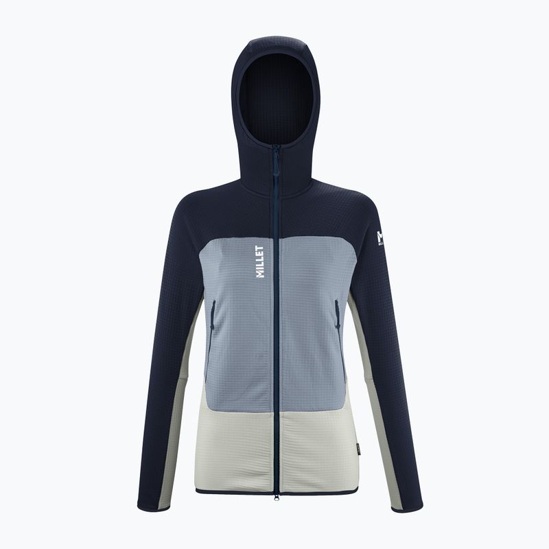 Millet women's Fusion Grid Hoodie foggy dew/saphir sweatshirt