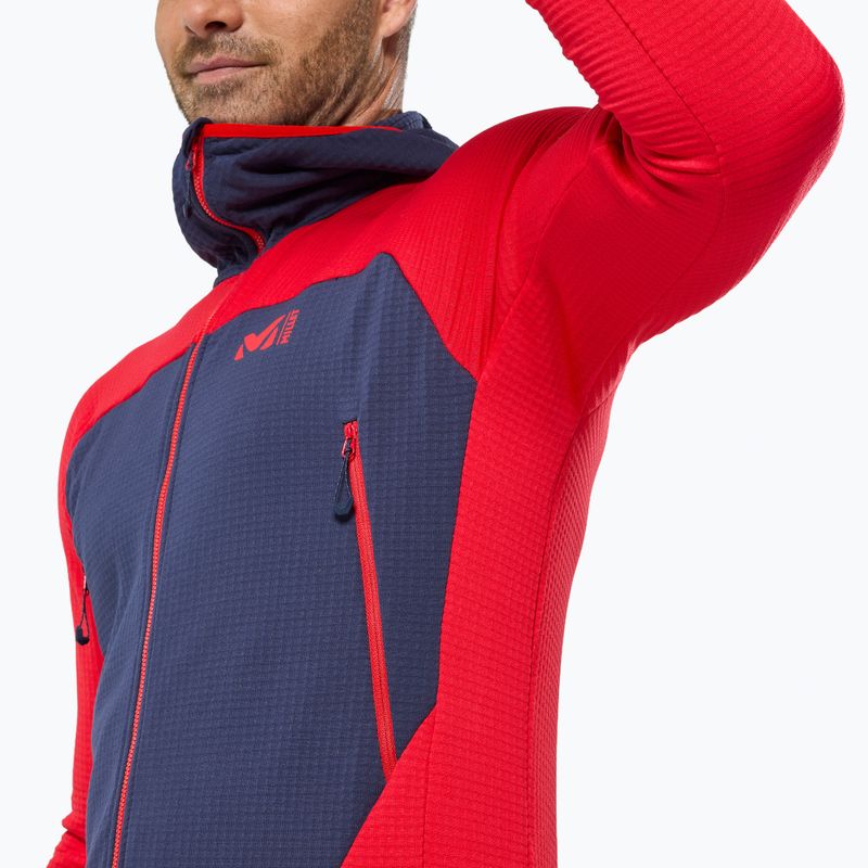 Men's sweatshirt Millet Fusion Grid Hoodie red 4