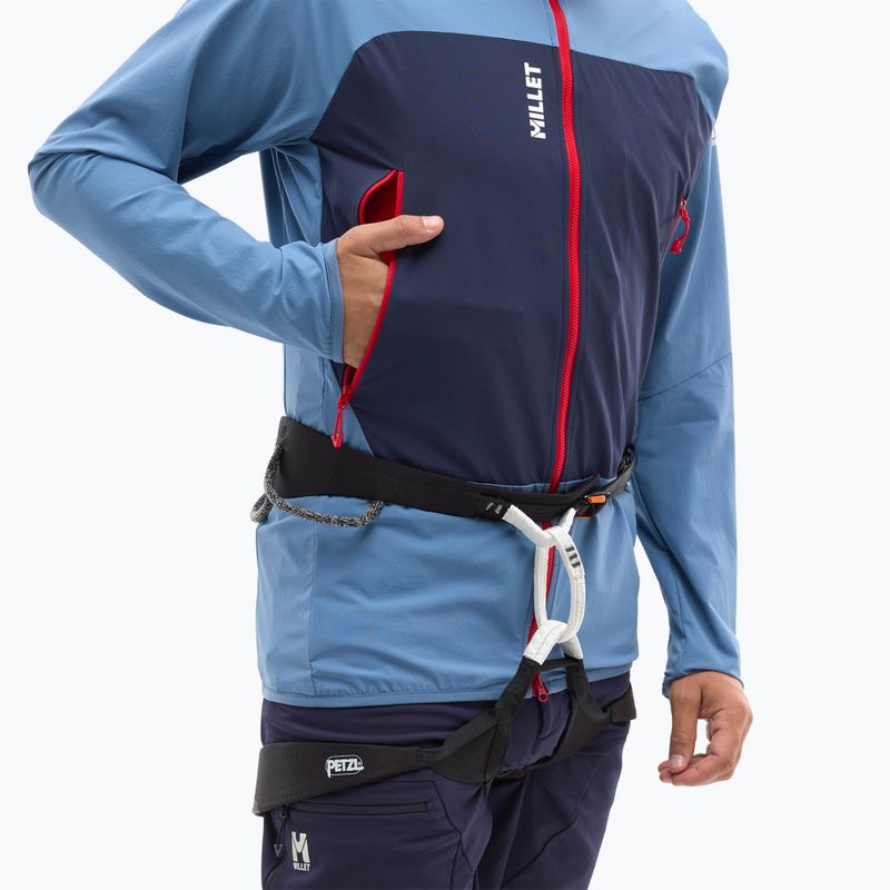 Men's softshell jacket Millet Fusion XCS Hoodie coronet blue/saphir 5