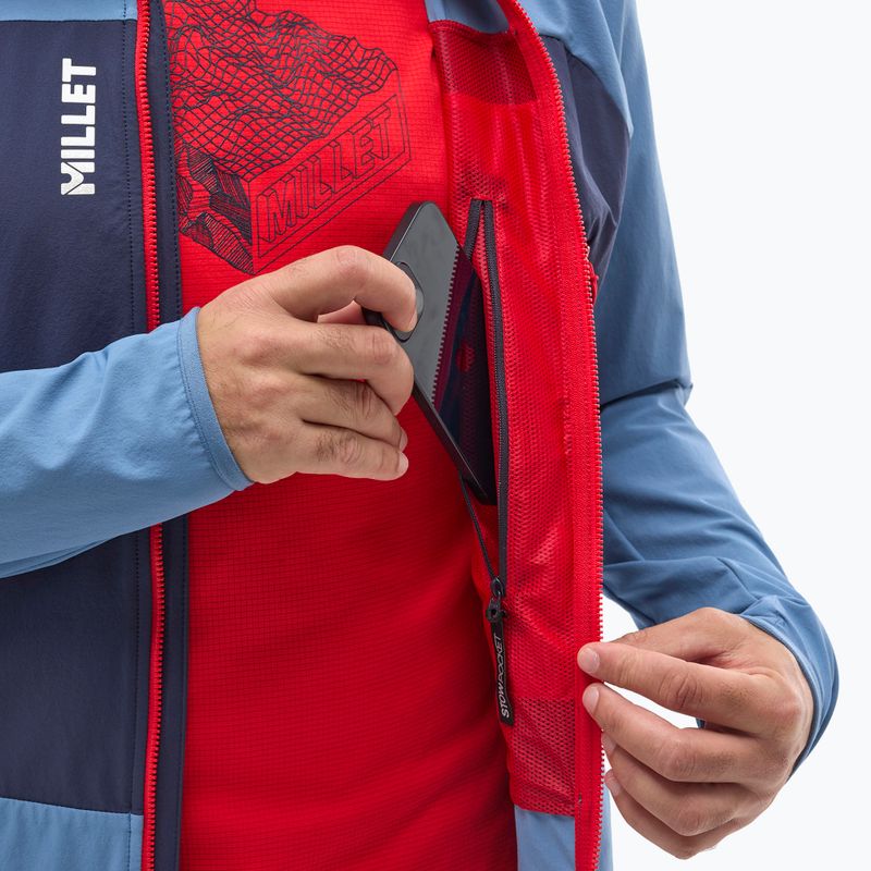 Men's softshell jacket Millet Fusion XCS Hoodie coronet blue/saphir 6