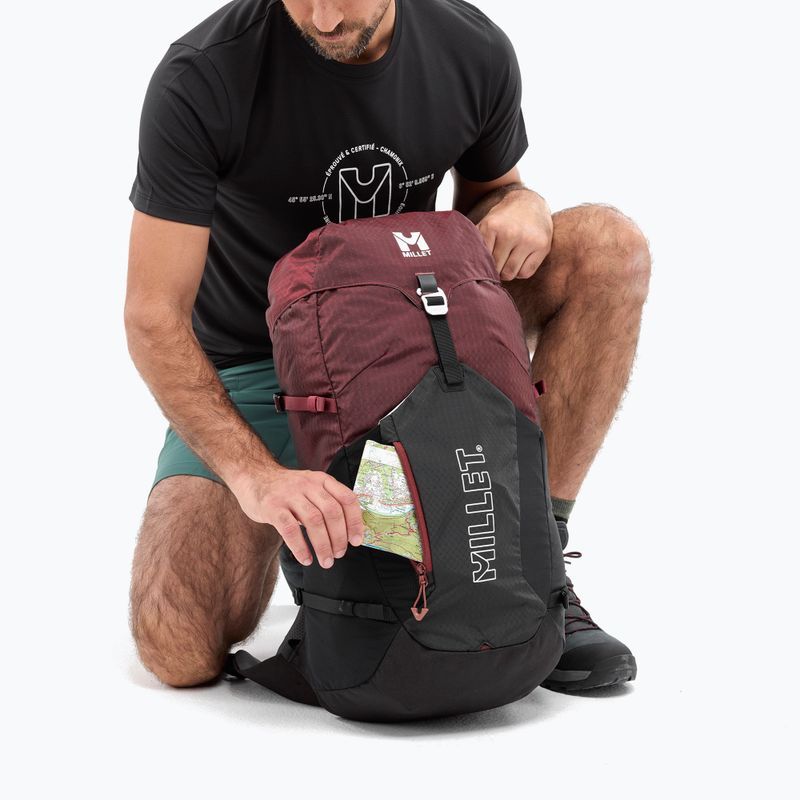 Millet Ubic 25 l black/dark red trekking backpack 7