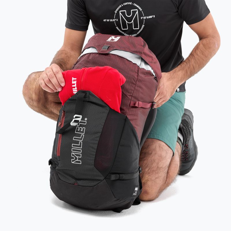 Millet Ubic 25 l black/dark red trekking backpack 8