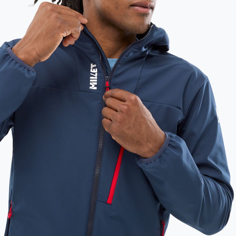 Men's softshell jacket Millet Seneca Shield Hoodie saphir 5
